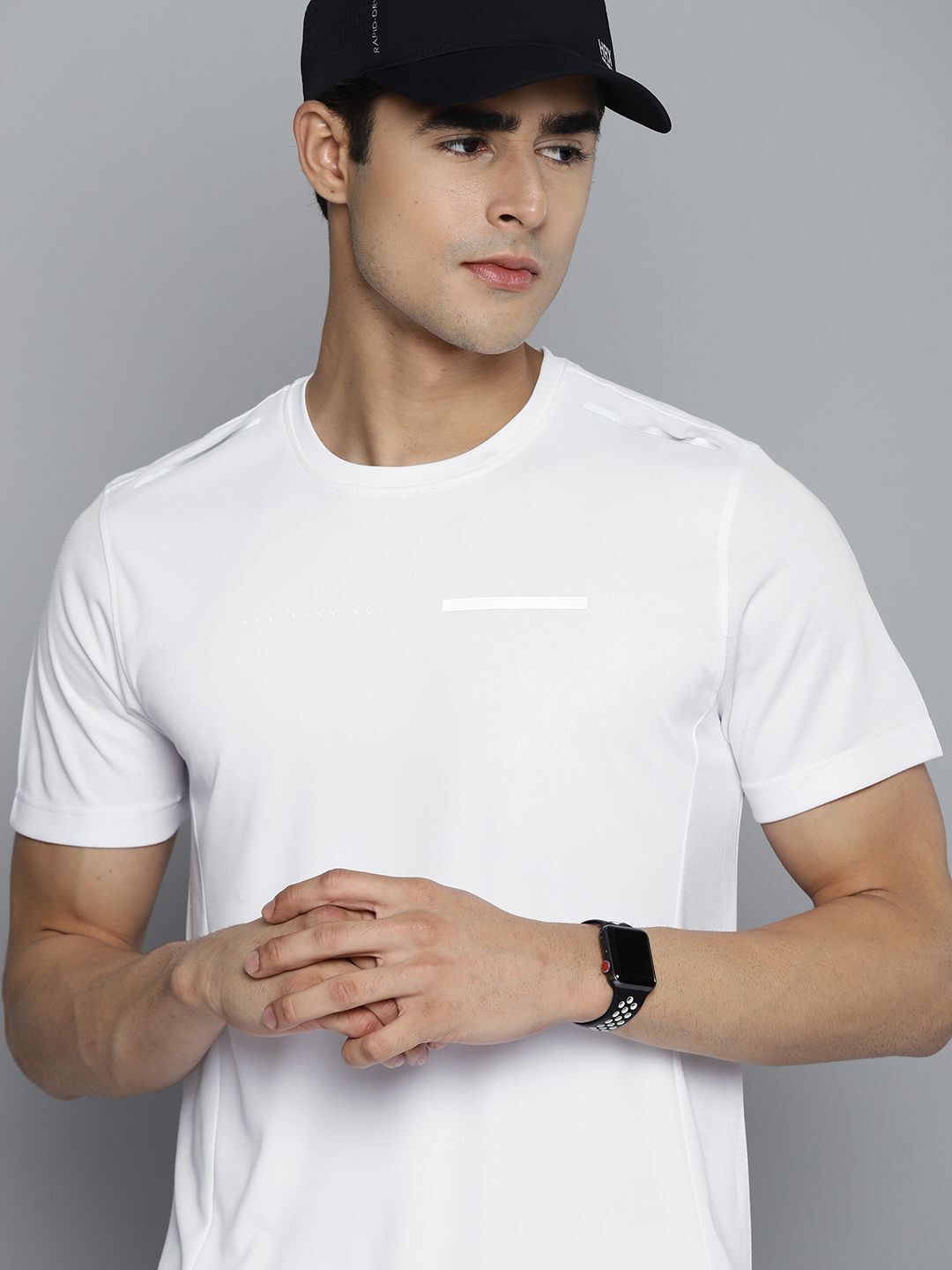 hrx by hrithik roshan Men Solid Round Neck Polyester White T-Shirt-picture-15