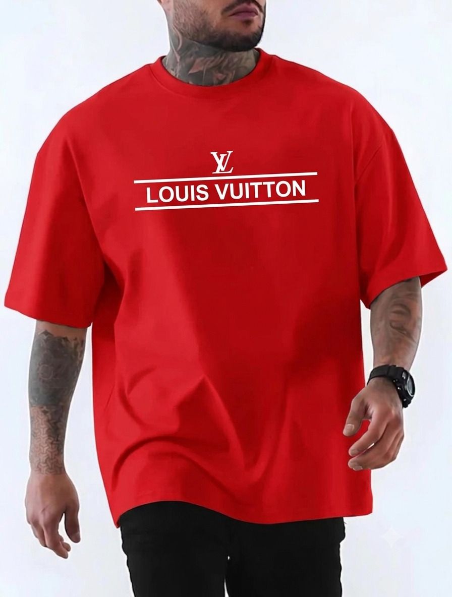 valvora Men Typography, Graphic Print Round Neck Pure Cotton Red T-Shirt-picture-18