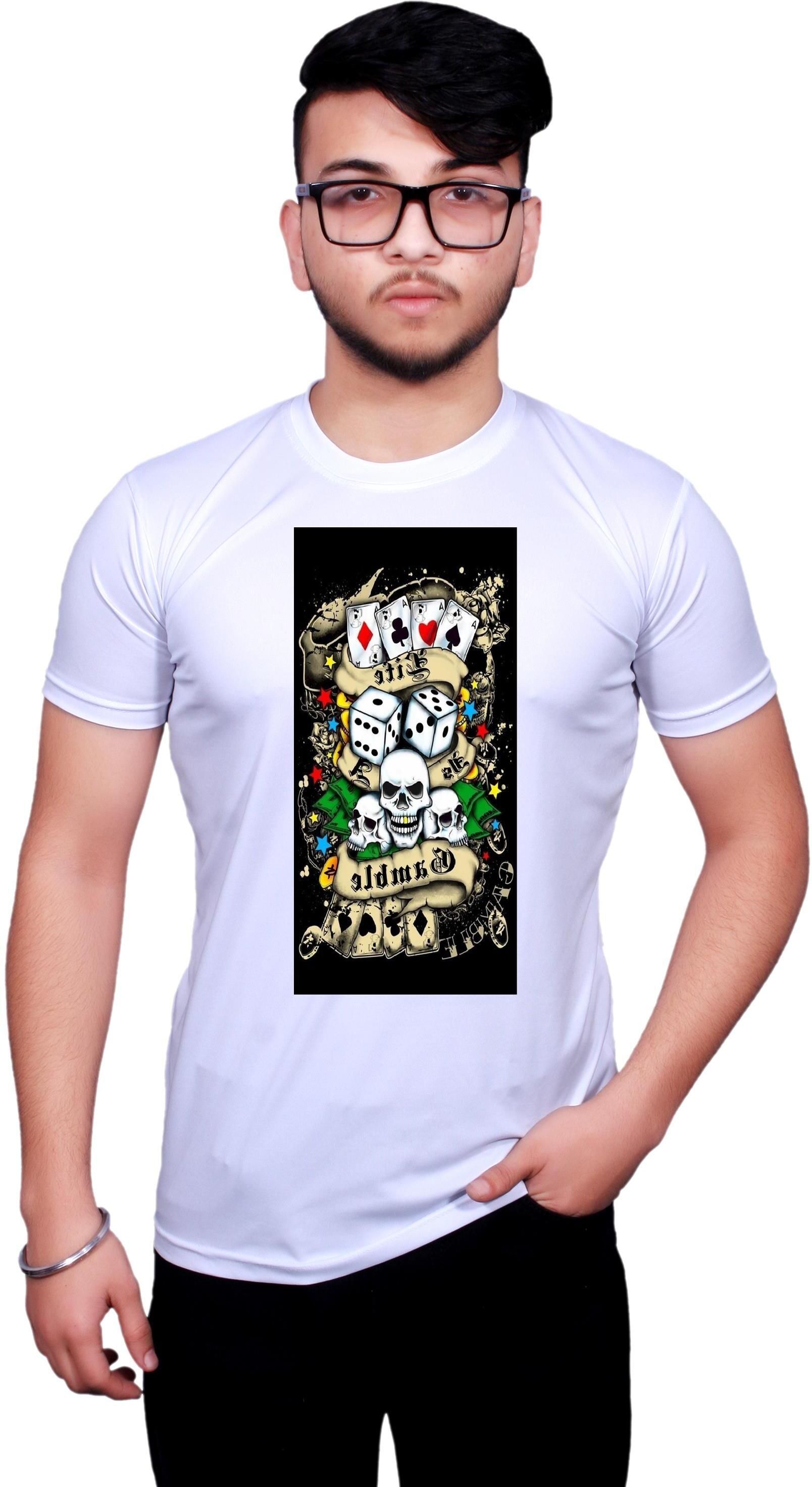 monkash trend Men Printed Round Neck Polyester Multicolor T-Shirt-picture-11