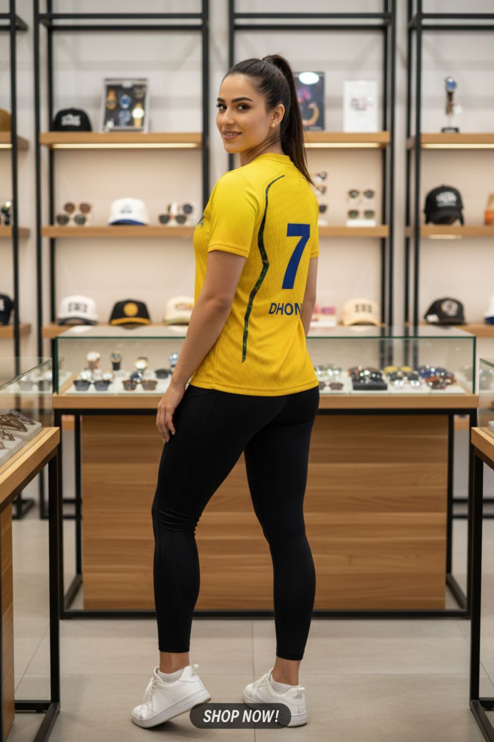 shanvi Women Graphic Print Round Neck Polycotton Yellow T-Shirt-picture-37