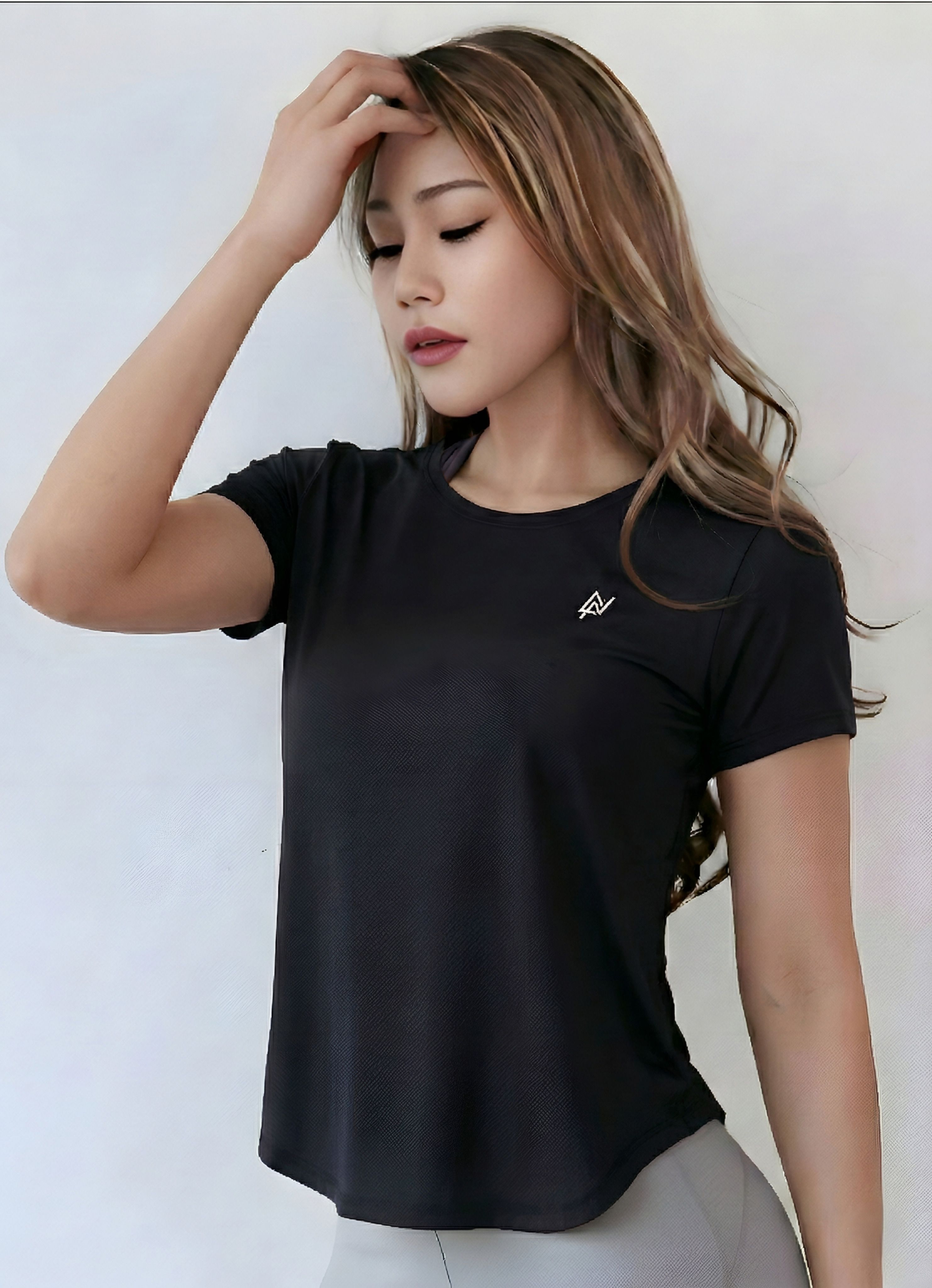 nexsus apparels Women Solid Round Neck Polyester Black T-Shirt-picture-35