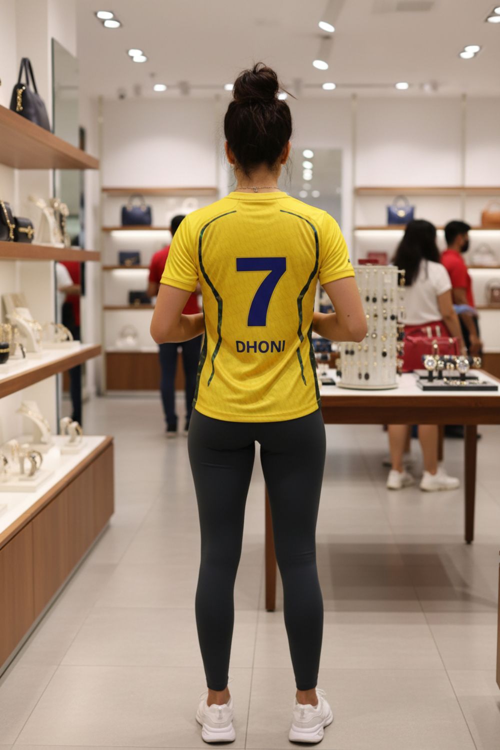 shanvi Women Graphic Print Round Neck Polycotton Yellow T-Shirt-picture-9