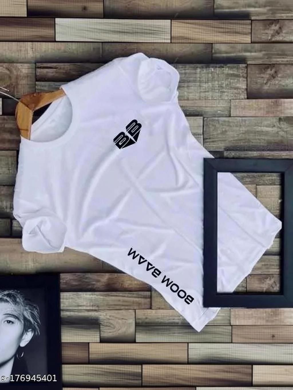 v das Men Printed Round Neck Polyester White T-Shirt-picture-12