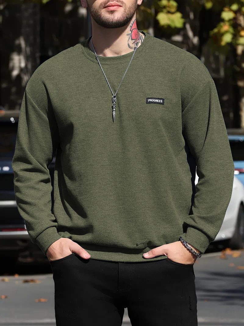 Men Full Sleeve Solid Sweatshirt