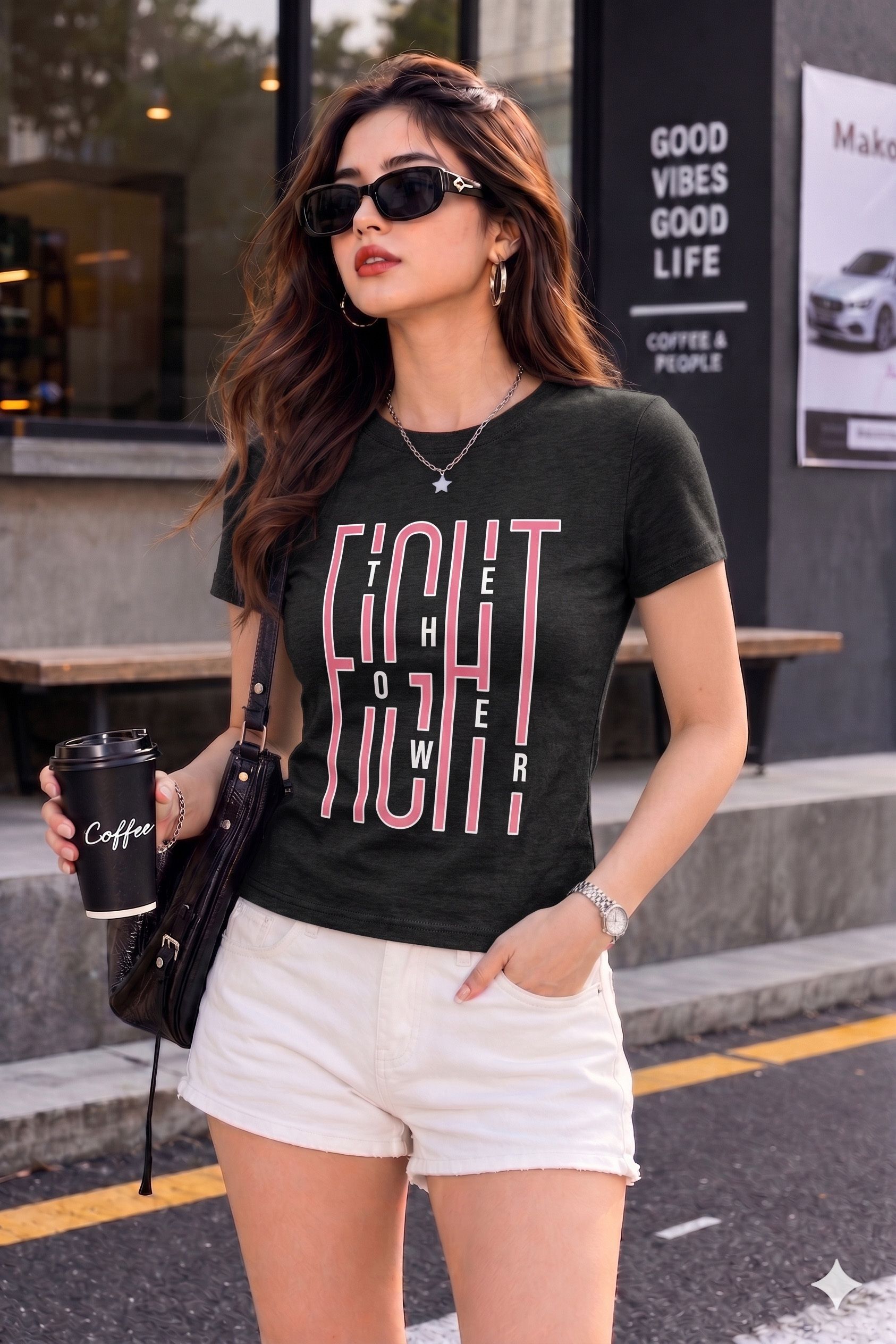 fabflee Women Solid Round Neck Cotton Blend Black T-Shirt-picture-11