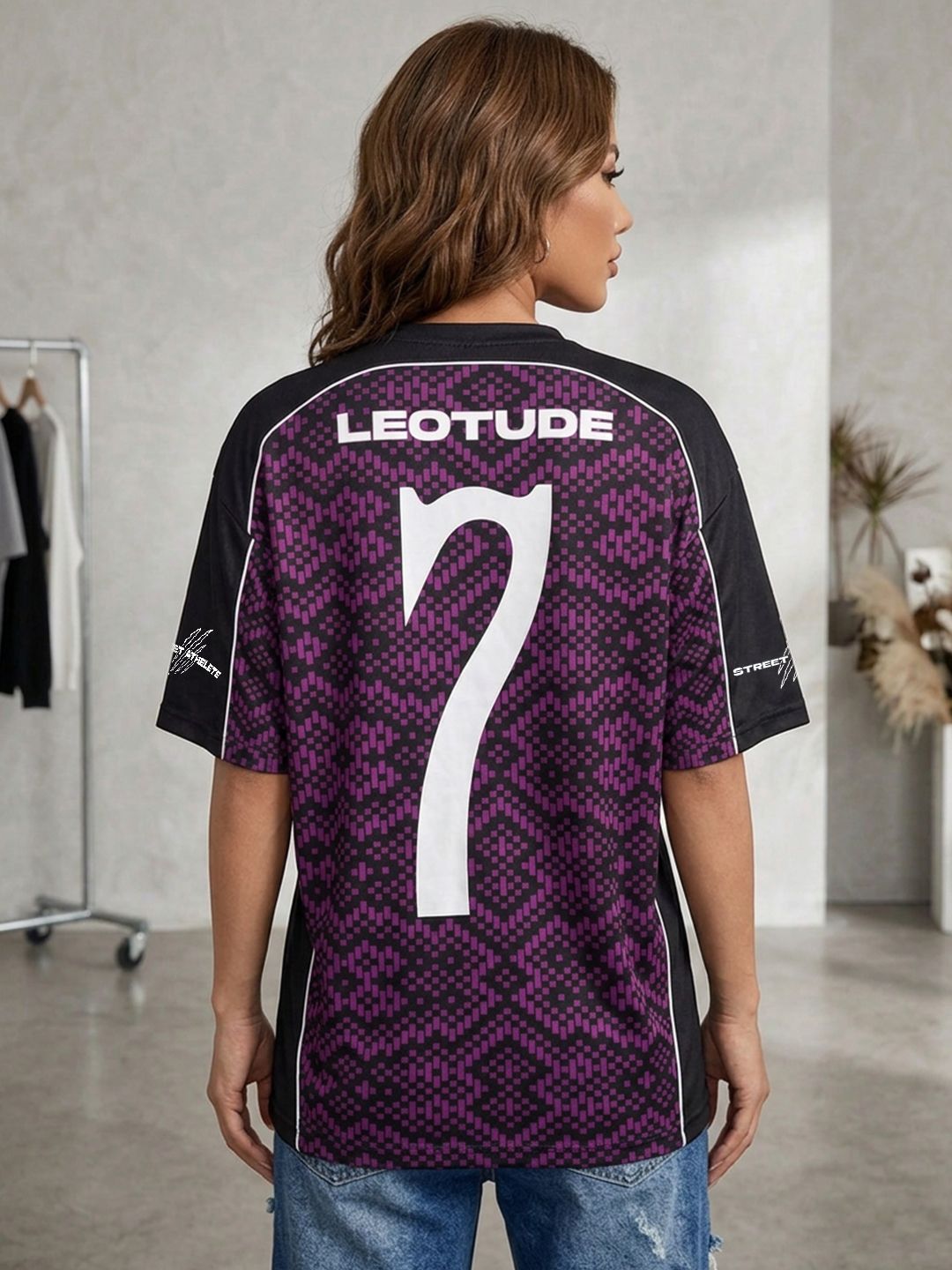 Women Printed Round Neck Cotton Blend Purple T-Shirt-image-17