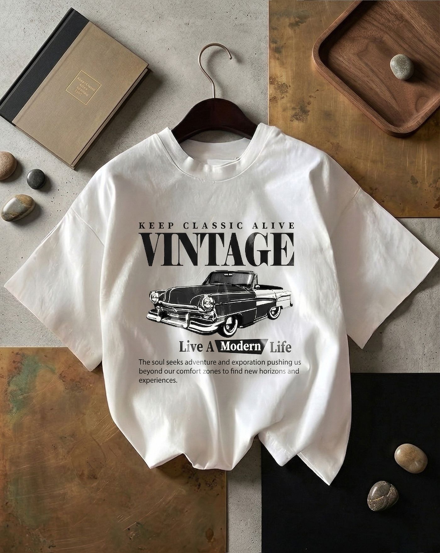 Graphic Print Women Round Neck Cotton Blend White T-Shirt-image-27