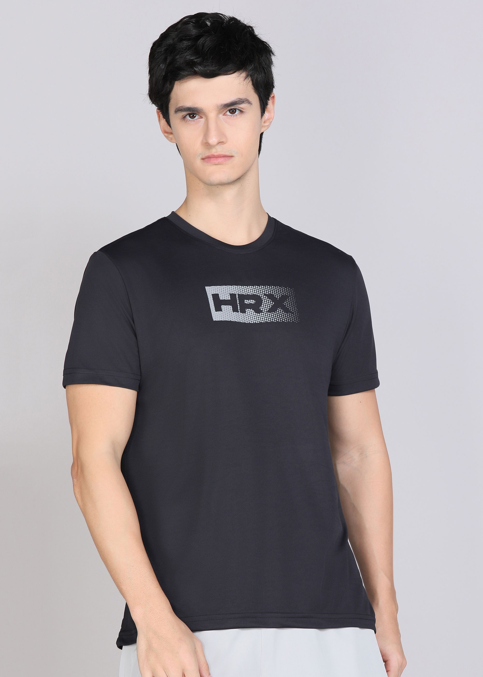 hrx by hrithik roshan Men Graphic Print Round Neck Polyester Black T-Shirt-picture-16