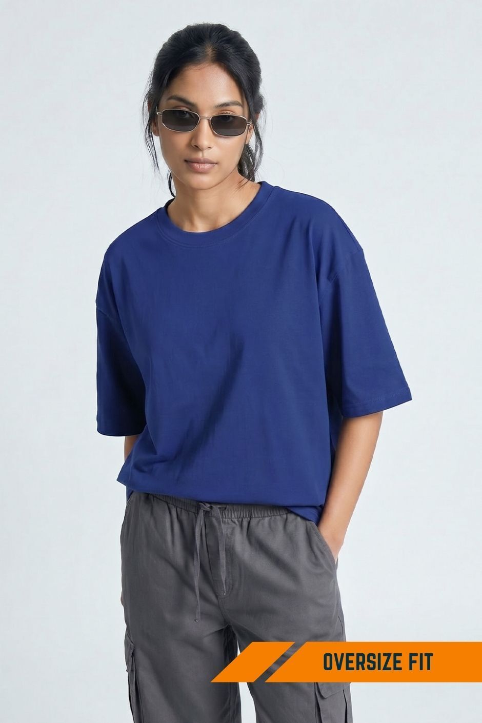 raax Women Solid Round Neck Pure Cotton Dark Green T-Shirt-picture-3