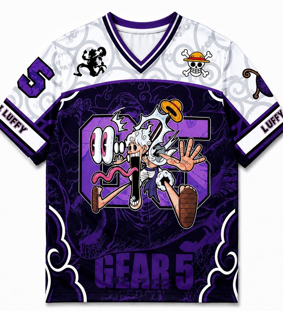 Men Graphic Print V Neck Cotton Blend Purple T-Shirt-image-29
