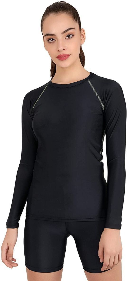 unbeatable Women Solid Round Neck Polycotton Black T-Shirt-picture-10