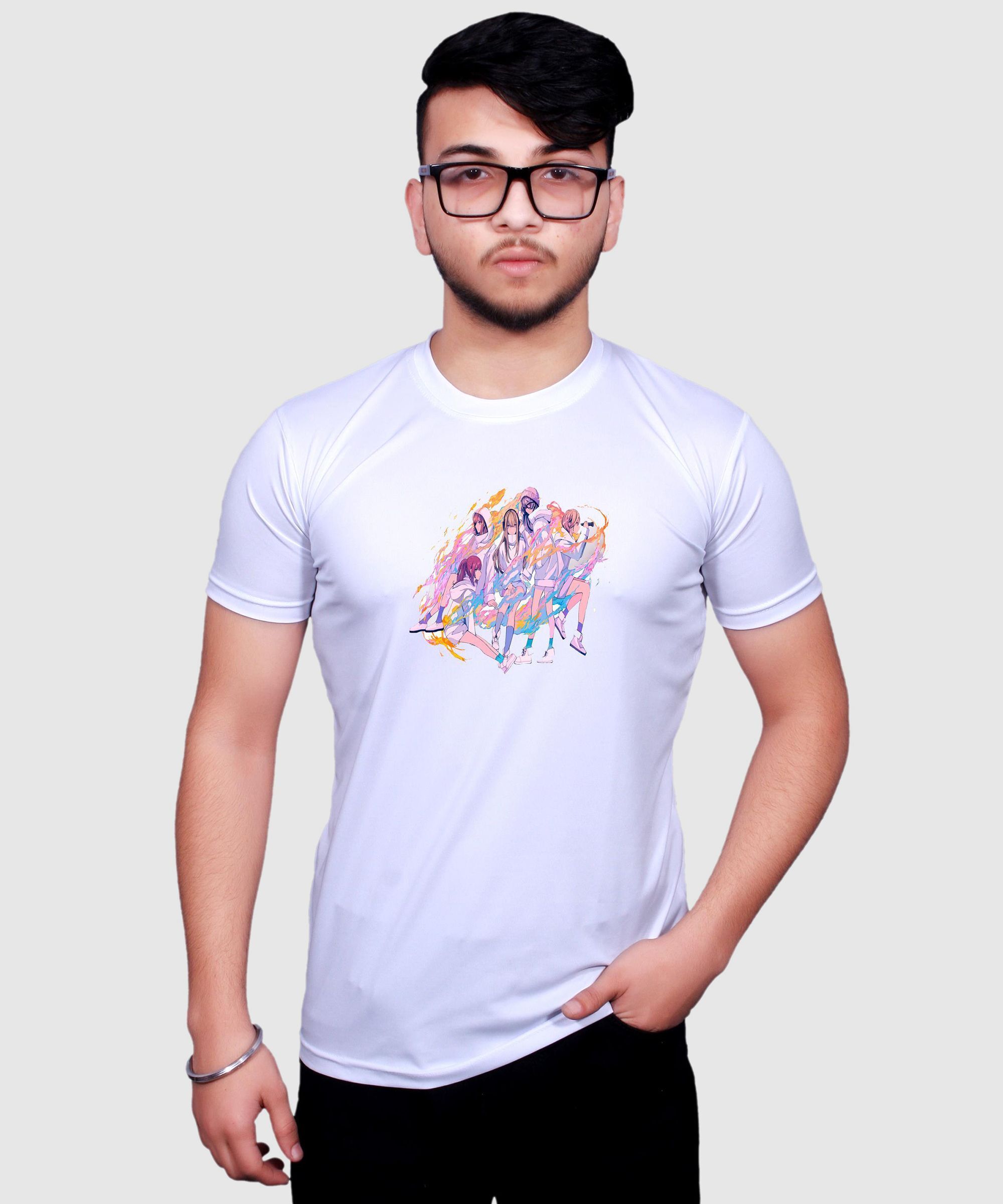 monkash trend Men Printed Round Neck Polyester Multicolor T-Shirt-picture-34