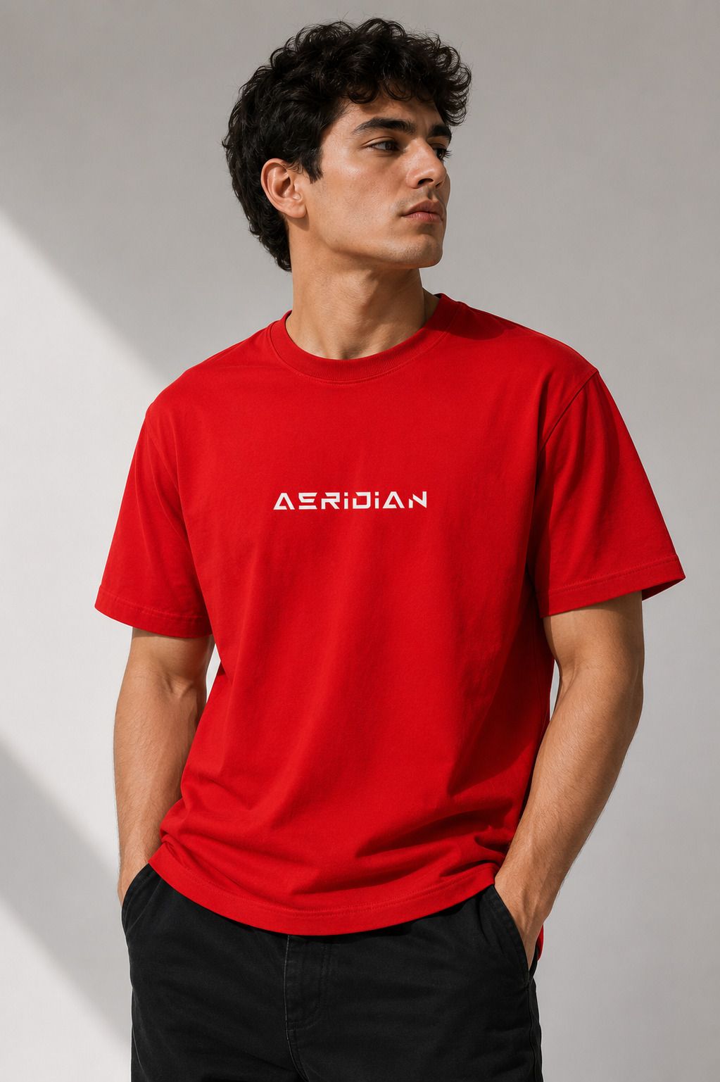 aeridian Men Printed Round Neck Pure Cotton Red T-Shirt-picture-19