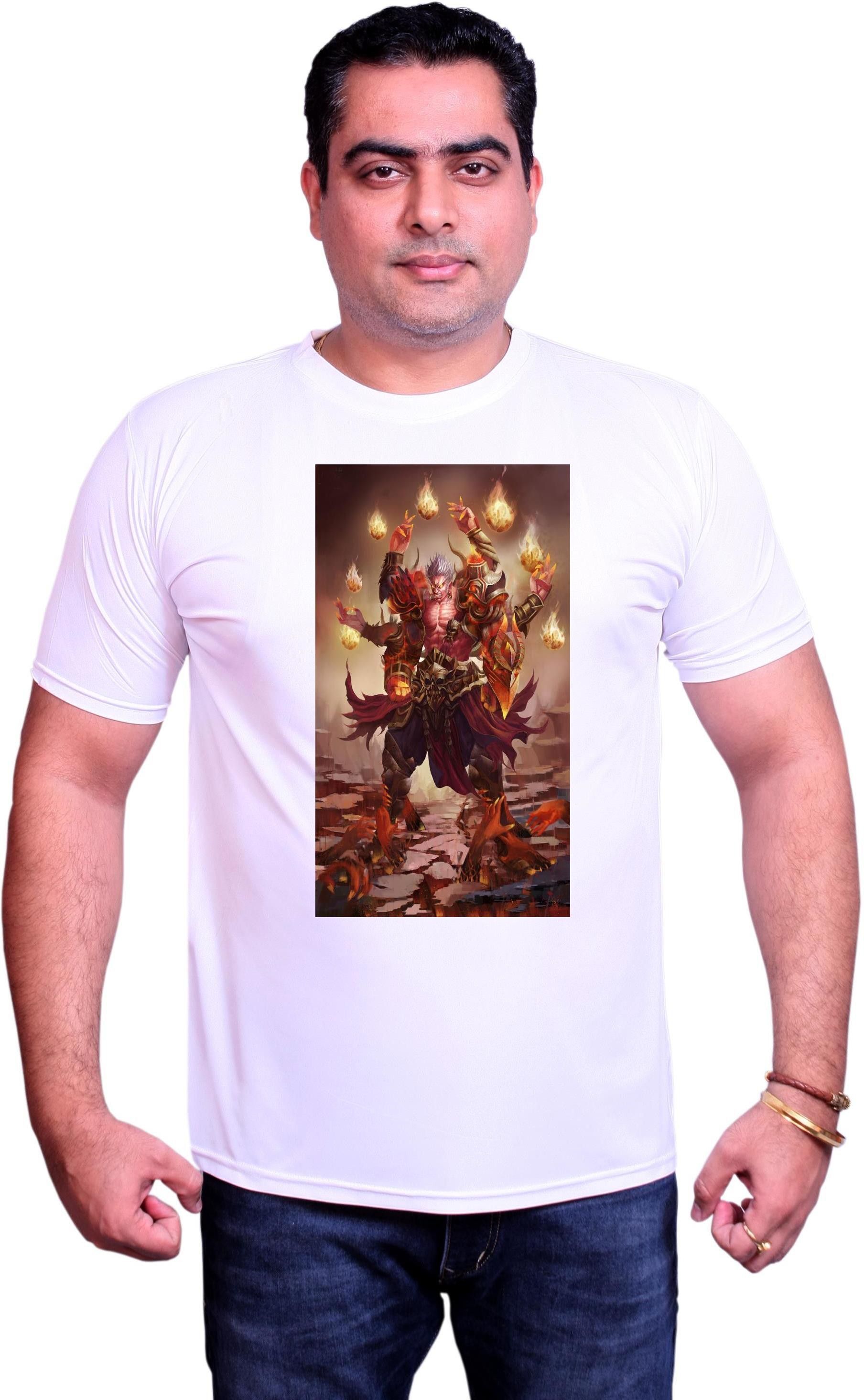 monkash trend Men Printed Round Neck Polyester Multicolor T-Shirt-picture-29