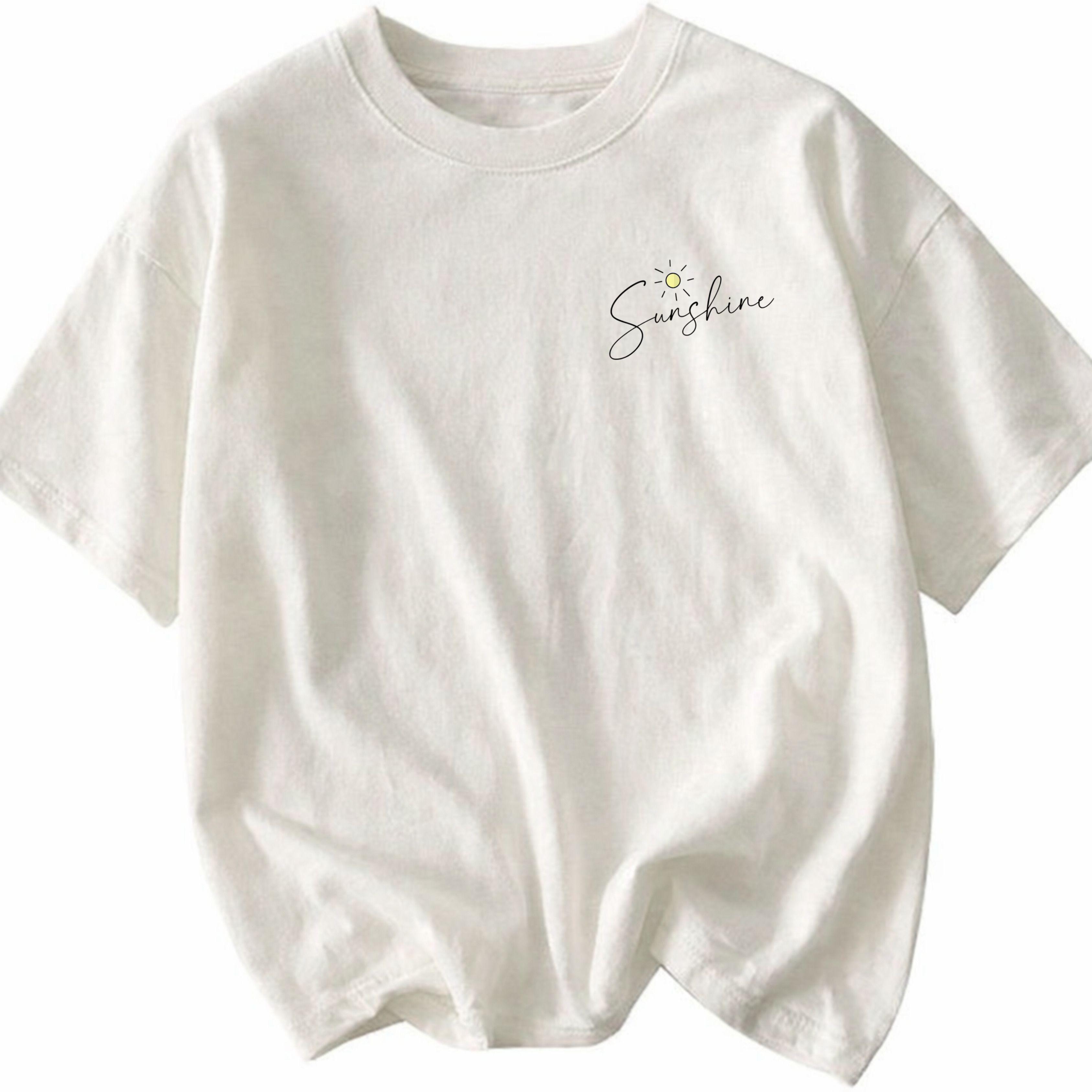 Women Typography, Graphic Print Round Neck Pure Cotton White T-Shirt-image-17