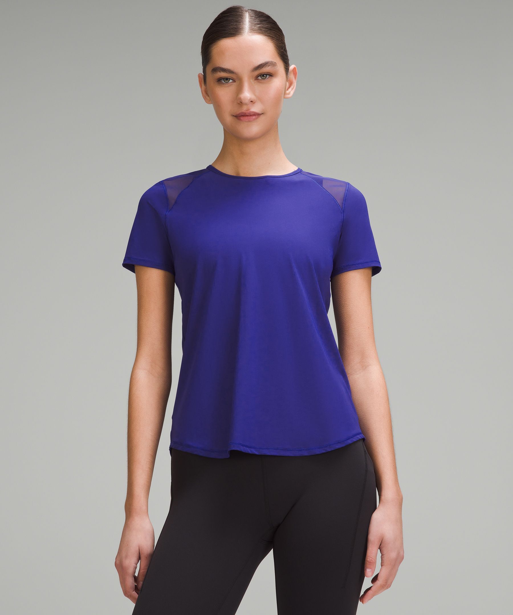 Women Solid Round Neck Pure Cotton Blue T-Shirt-image-27