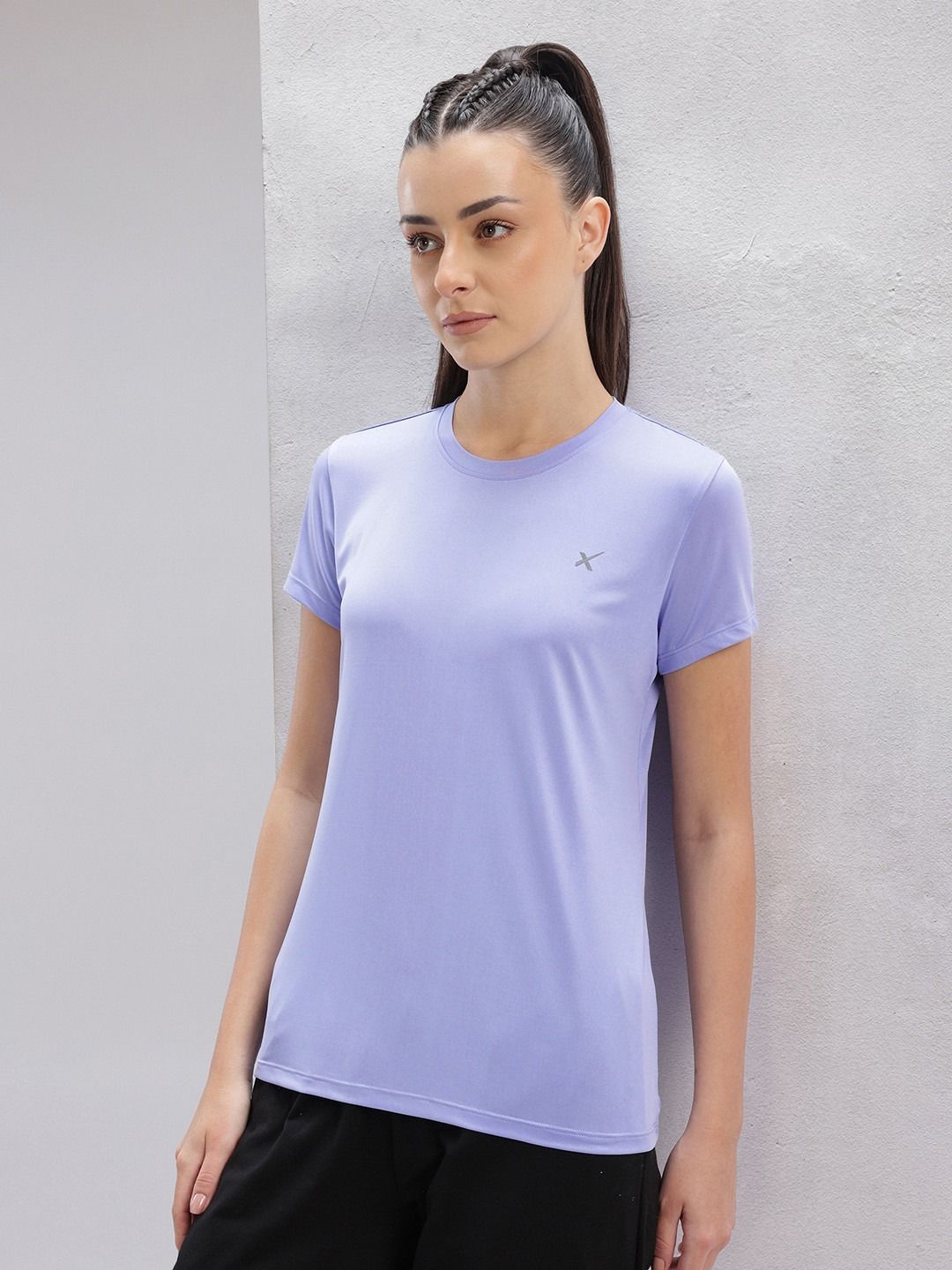 Women Typography Polo Neck Polyester Pink T-Shirt-image-44