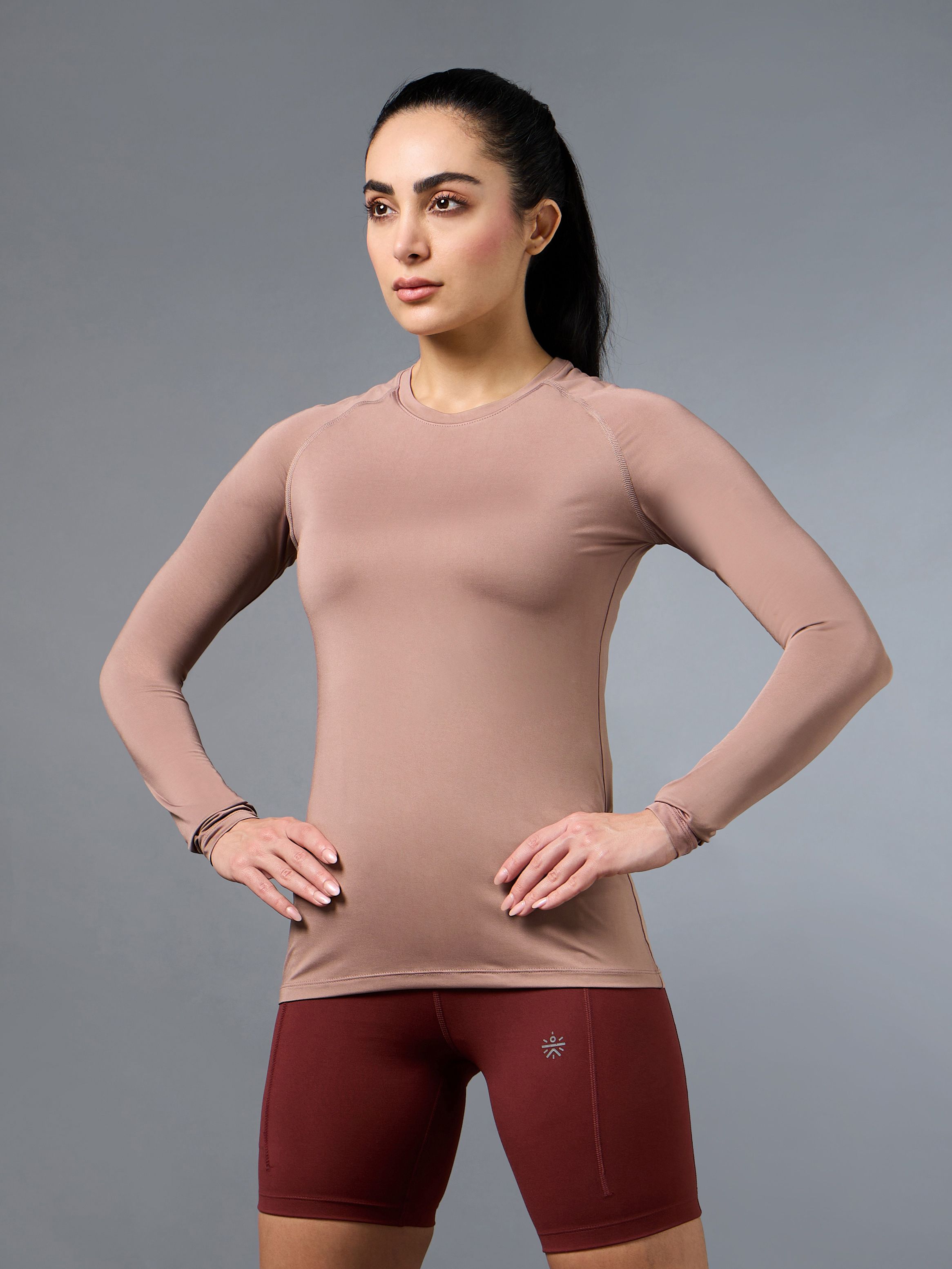 cult Women Solid Round Neck Polyester Pink T-Shirt-picture-34