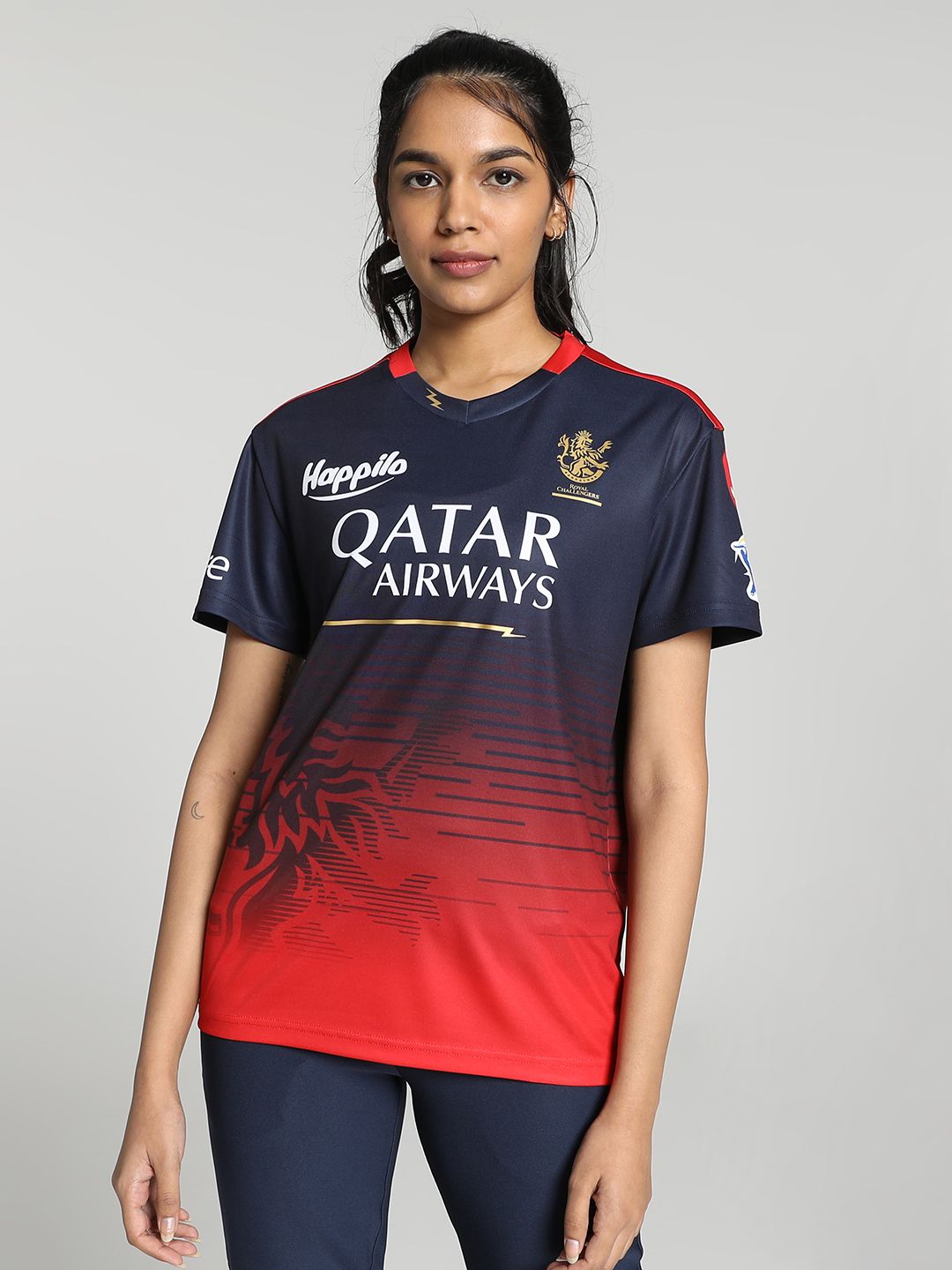 puma Royal Challengers Bangalore (RCB) 2023 Replica Jersey Womens Women Typography Round Neck Polyester Blue T-Shirt-picture-13