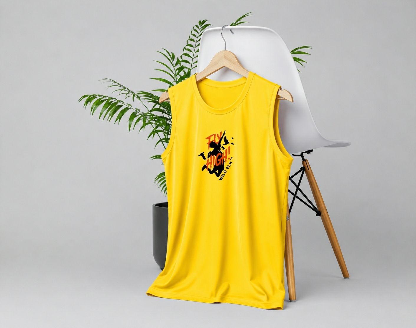 Men Graphic Print, Typography, Cartoon, Solid, Printed Round Neck Polyester Yellow T-Shirt-image-39
