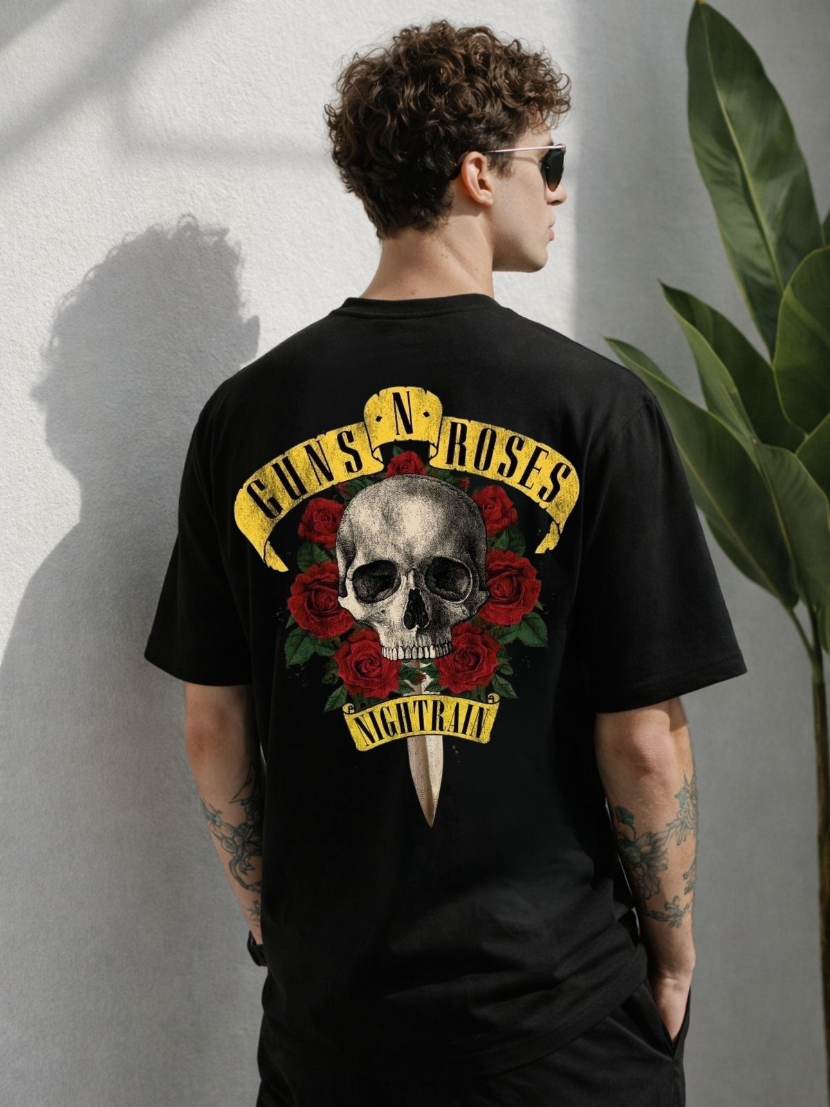 indiknit Men Graphic Print, Typography Round Neck Pure Cotton Black T-Shirt-picture-27