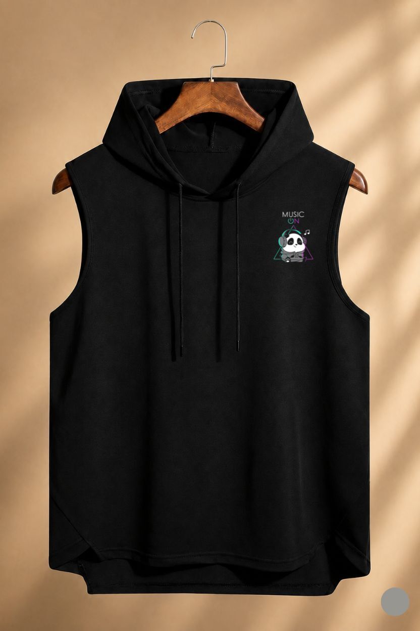 Men Solid Round Neck Polyester Black T-Shirt-image-29