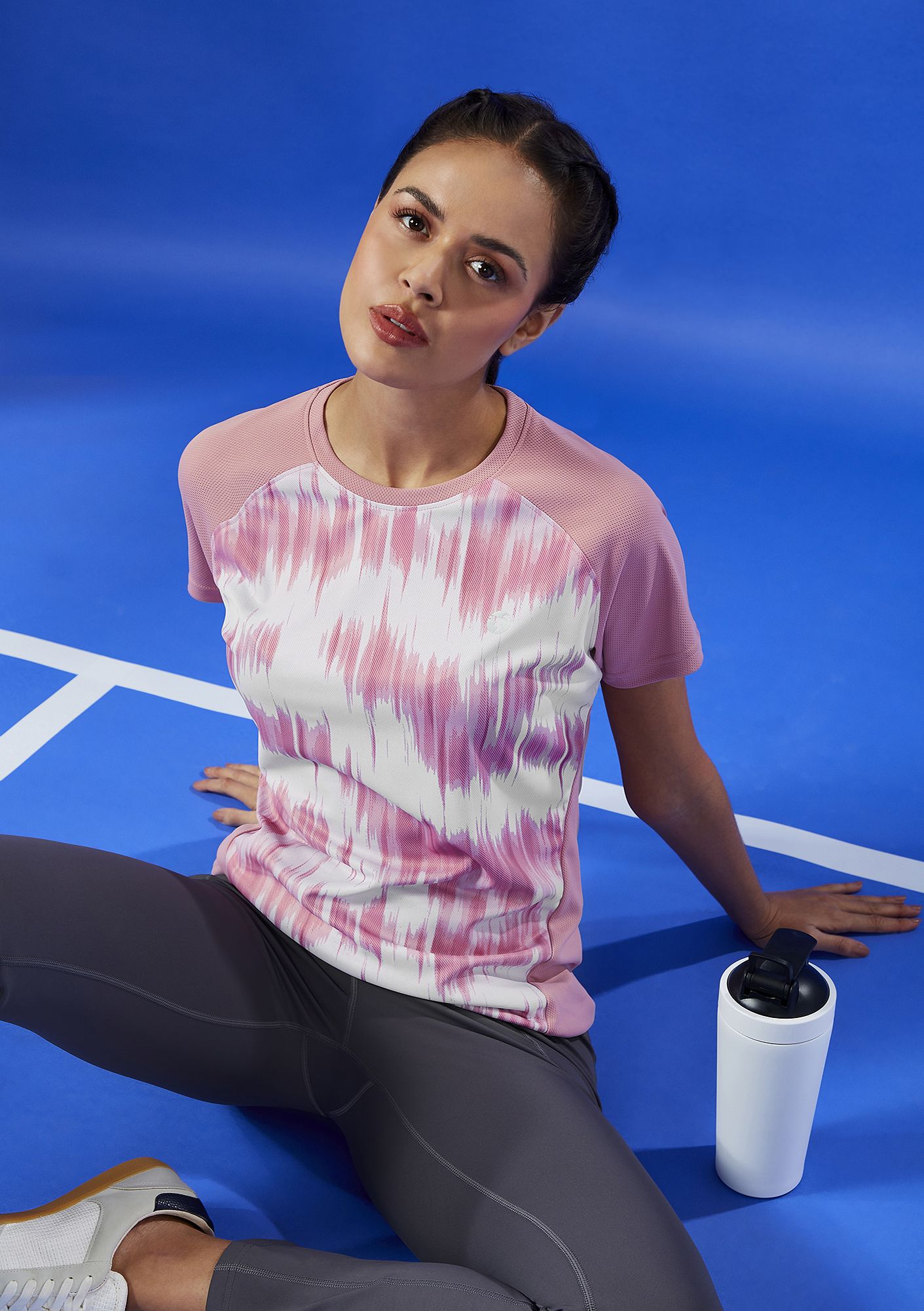 technosport Women Printed Crew Neck Polyester Purple T-Shirt-picture-11