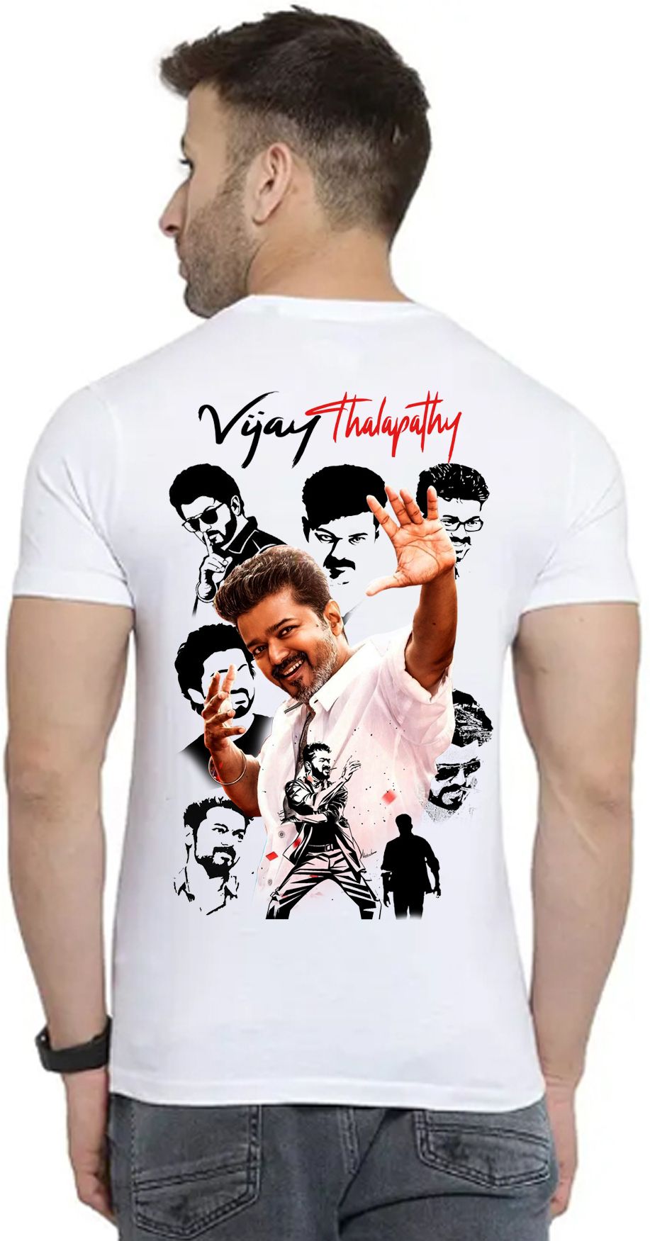 tee gallery Men Printed Round Neck Polyester White T-Shirt-picture-24