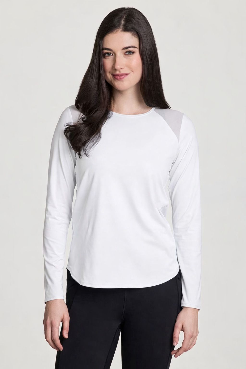 Women Solid Round Neck Pure Cotton White T-Shirt-image-6