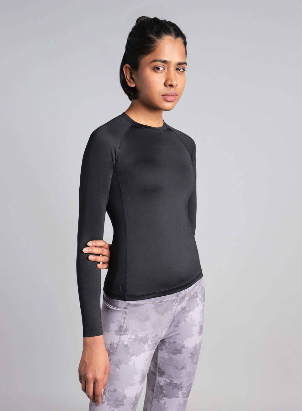 cult Women Solid Round Neck Polyester Black T-Shirt-picture-37