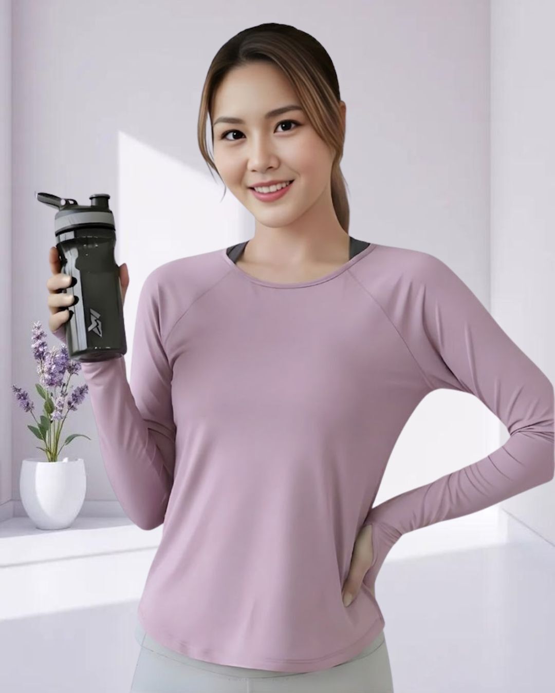 myo2 Women Solid Round Neck Polyester Purple T-Shirt-picture-25