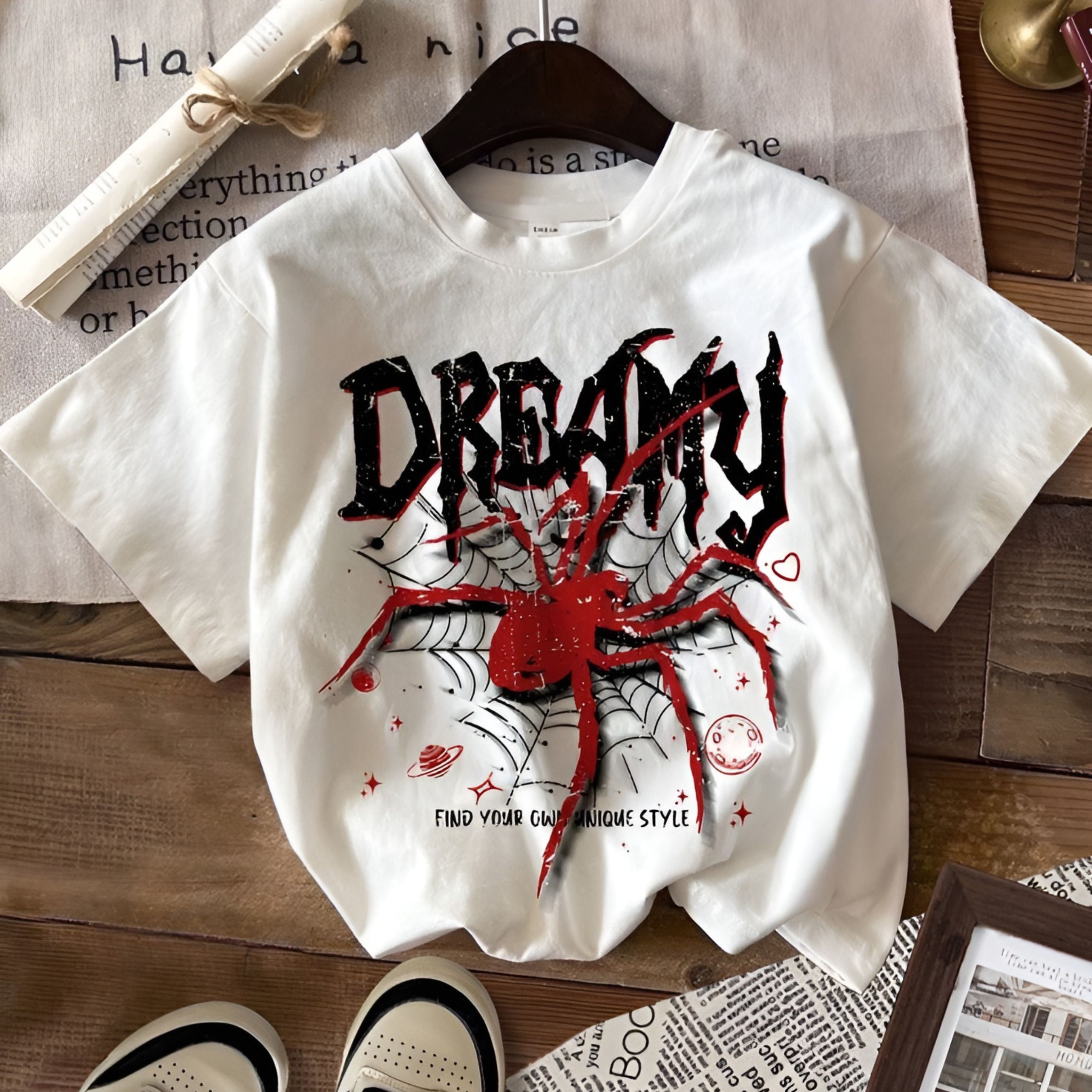 tee culture store Women Graphic Print Round Neck Pure Cotton White T-Shirt-picture-41