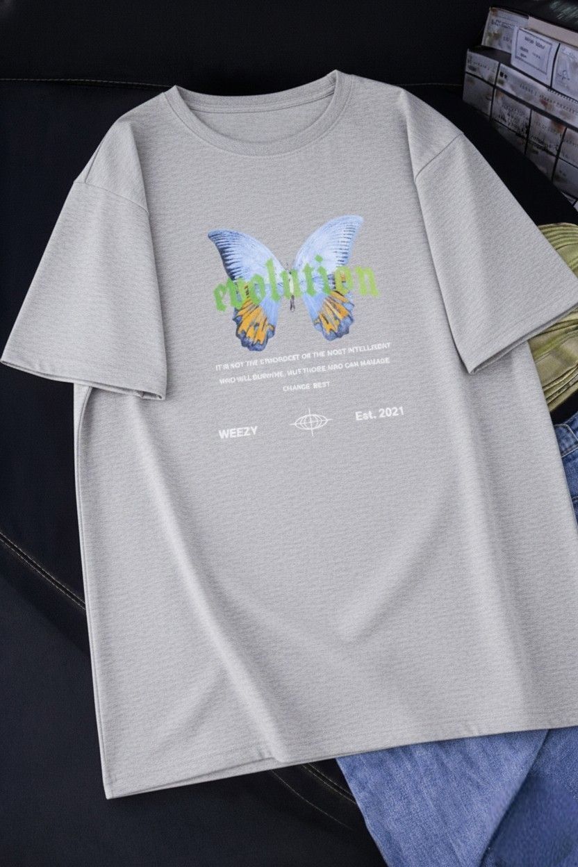 lcyflame Women Printed, Typography Round Neck Cotton Blend Grey T-Shirt-picture-33