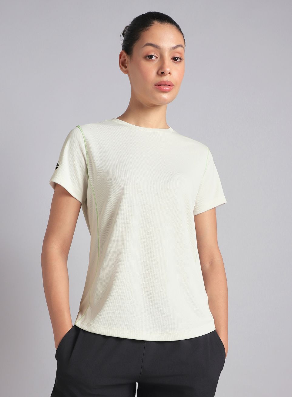 cult Women Self Design Round Neck Polyester White T-Shirt-picture-14
