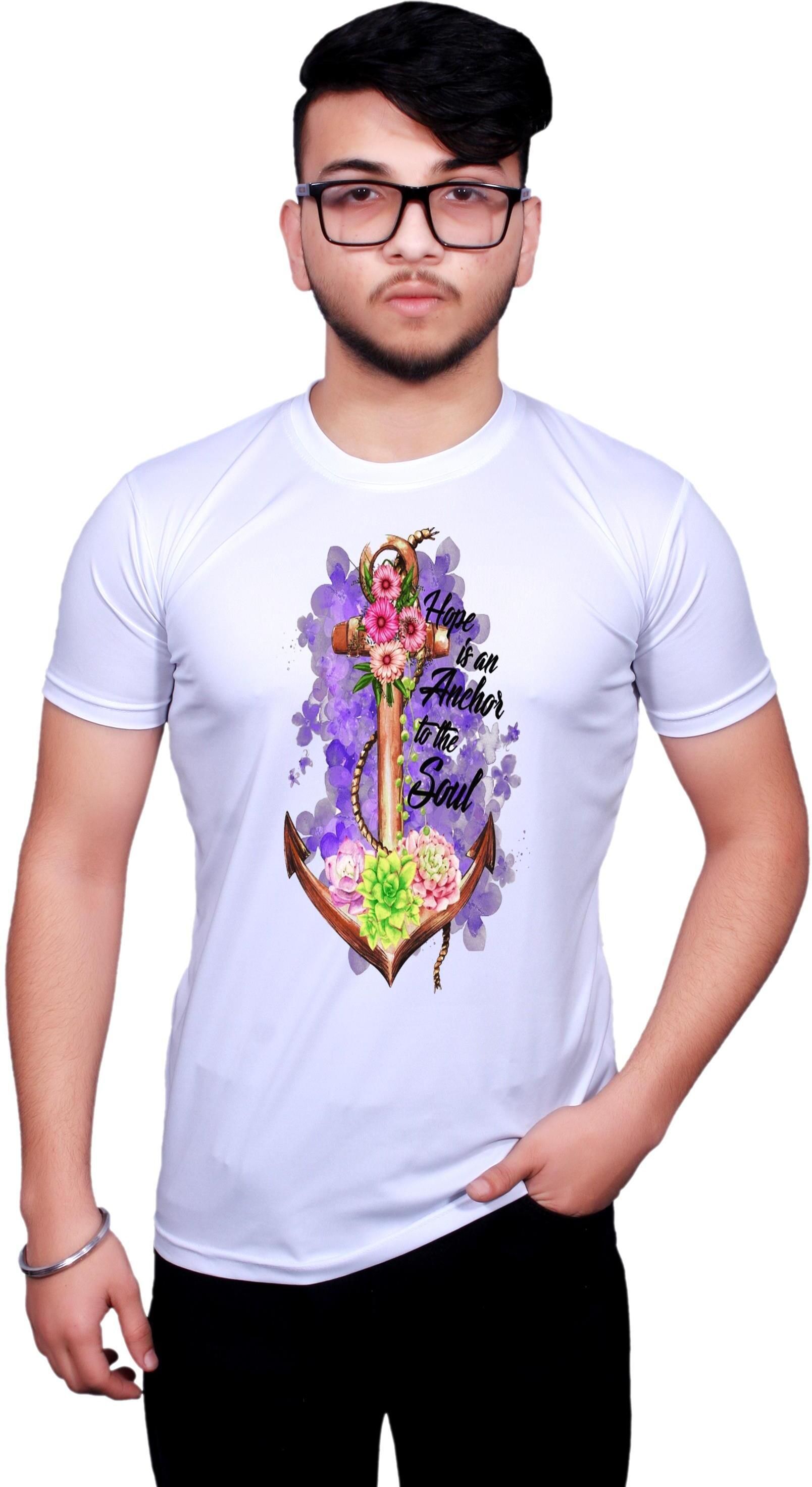monkash trend Men Printed Round Neck Polyester Multicolor T-Shirt-picture-29