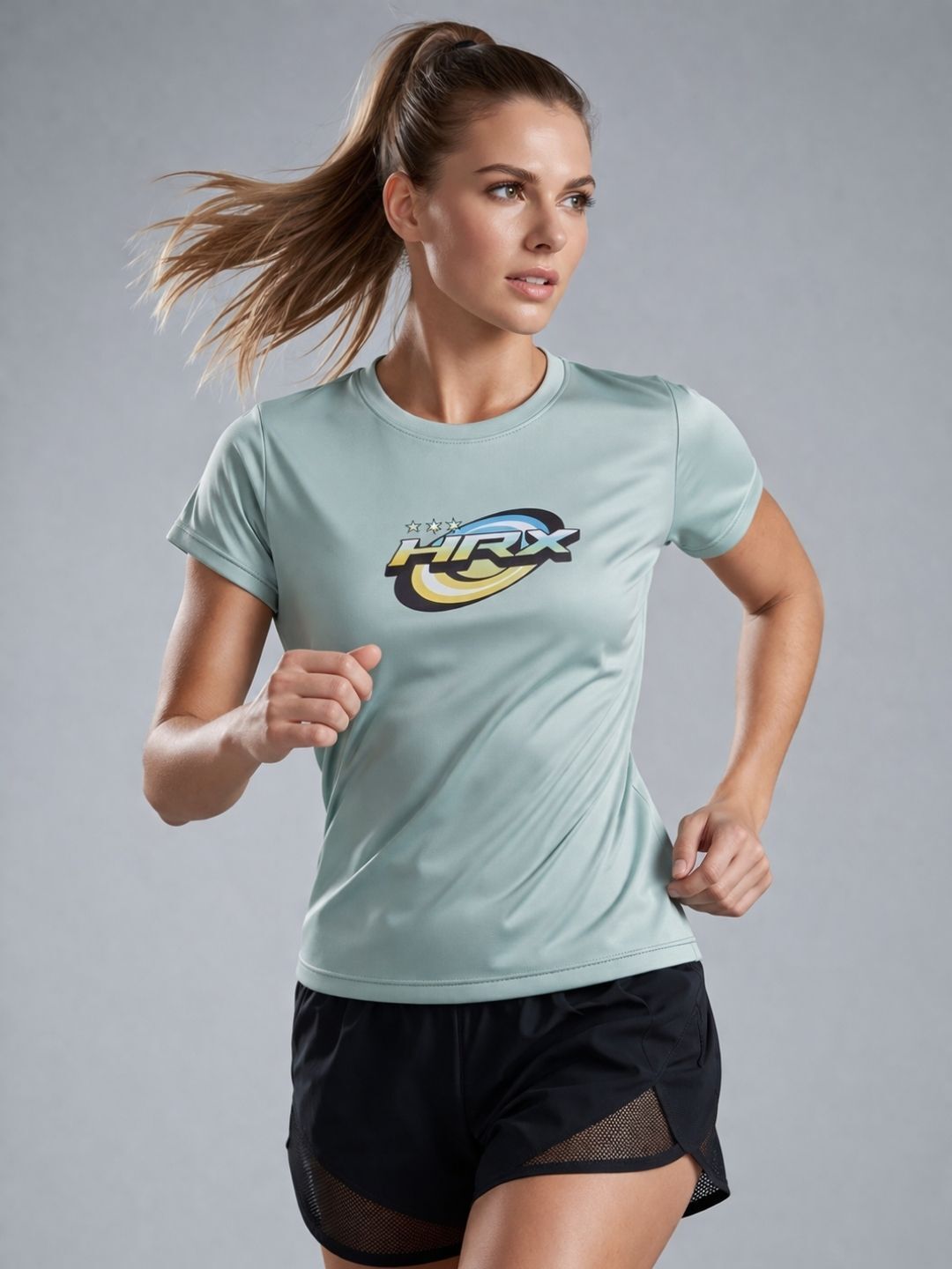 Women Printed Round Neck Polyester Green T-Shirt-image-22