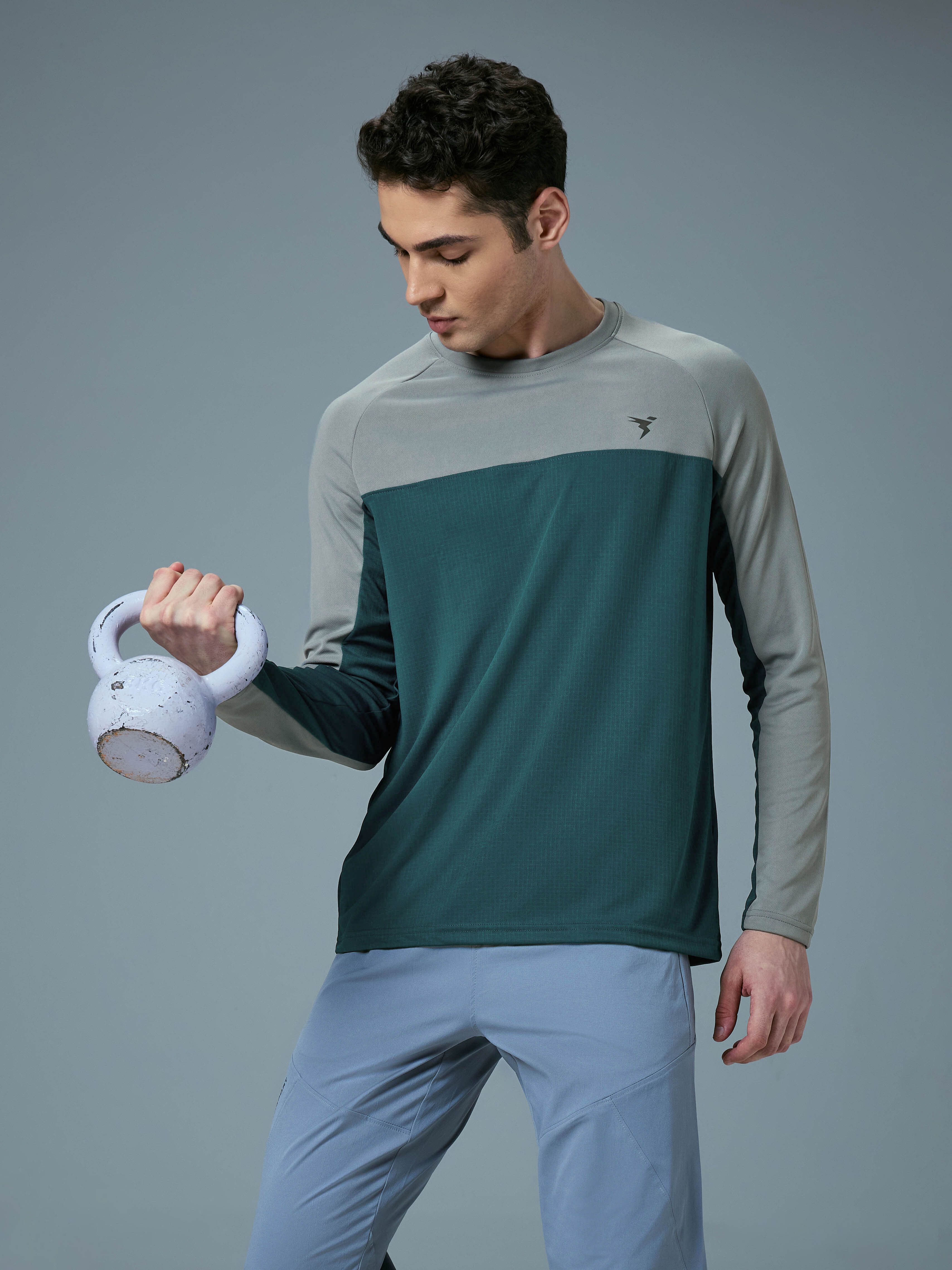 technosport Men Printed Round Neck Polyester Green T-Shirt-picture-12
