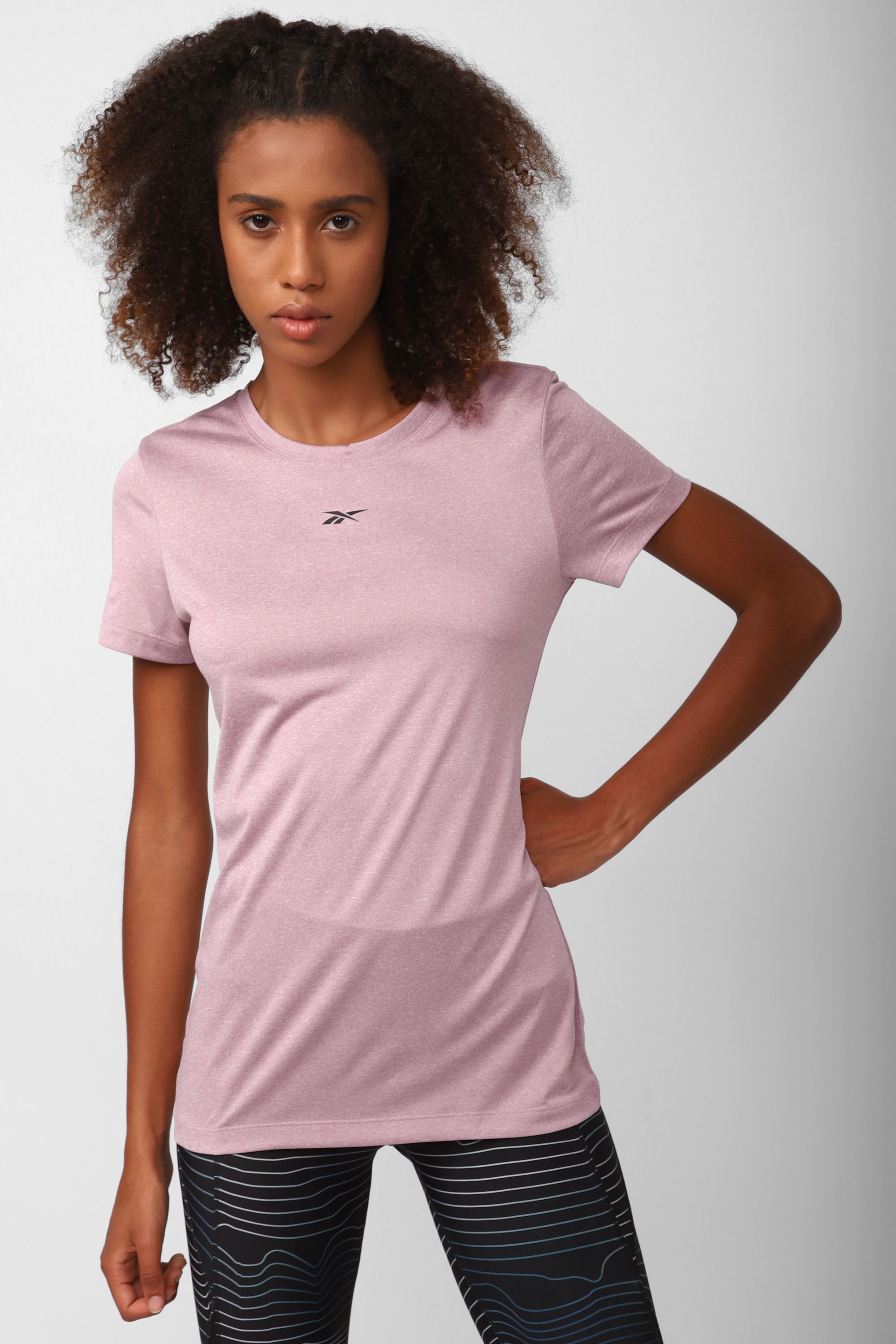 reebok RBK W CT TEE Women Printed Round Neck Polyester Purple T-Shirt-picture-20
