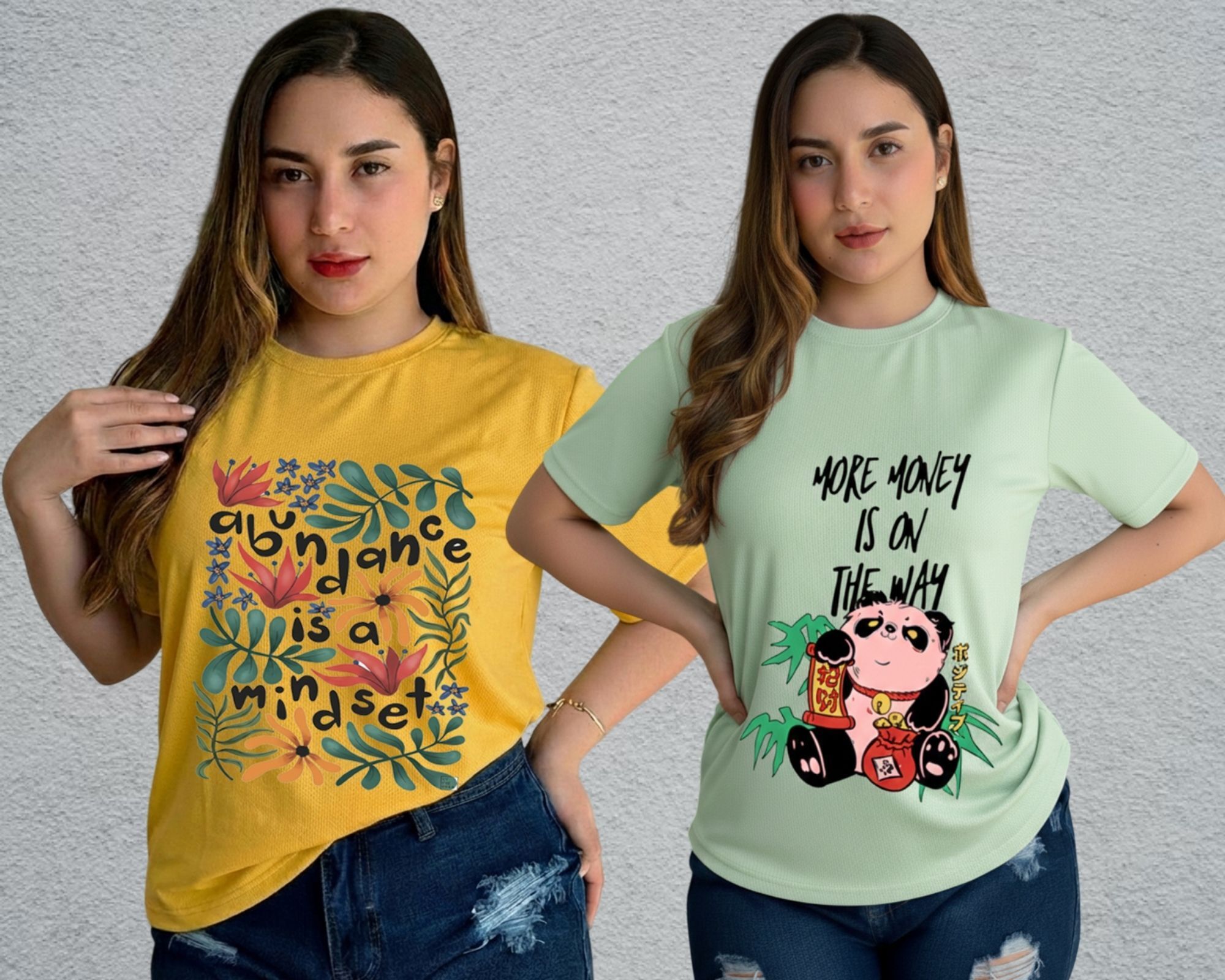 lecowar Women Printed Round Neck Polyester Yellow, Green T-Shirt-picture-44