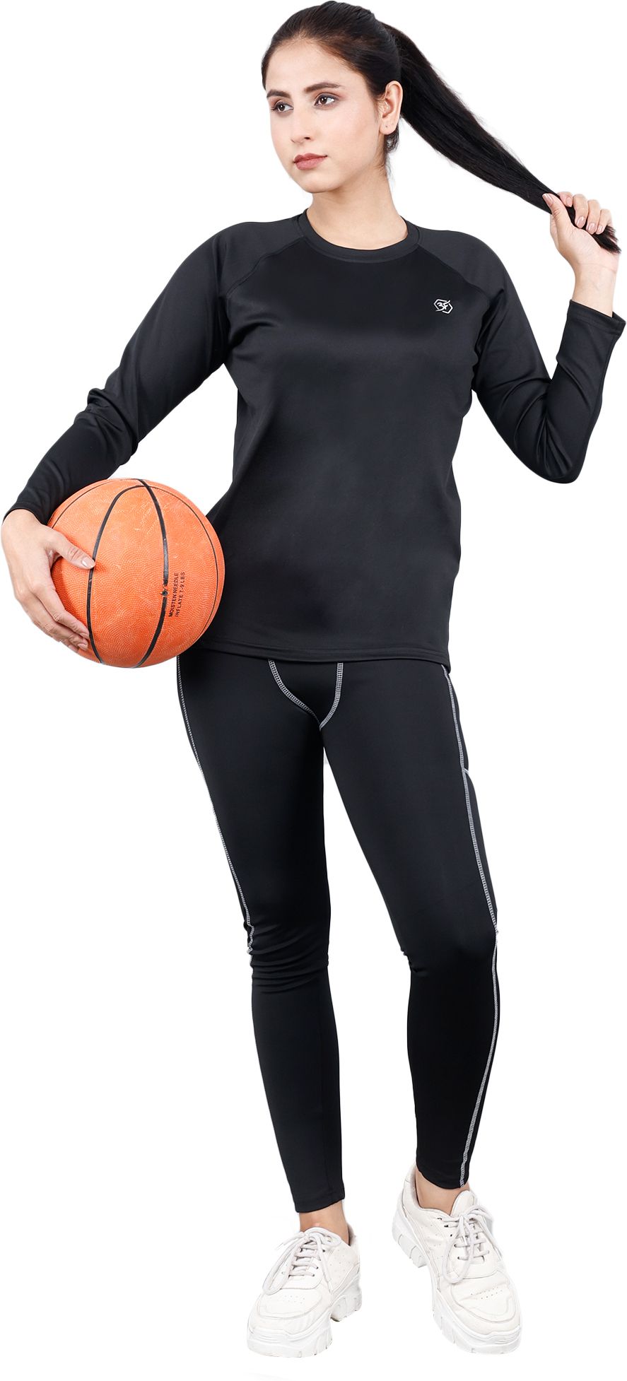 urboholic nylon tshirt legging Solid Women Swim-dress Black Swimsuit-picture-13