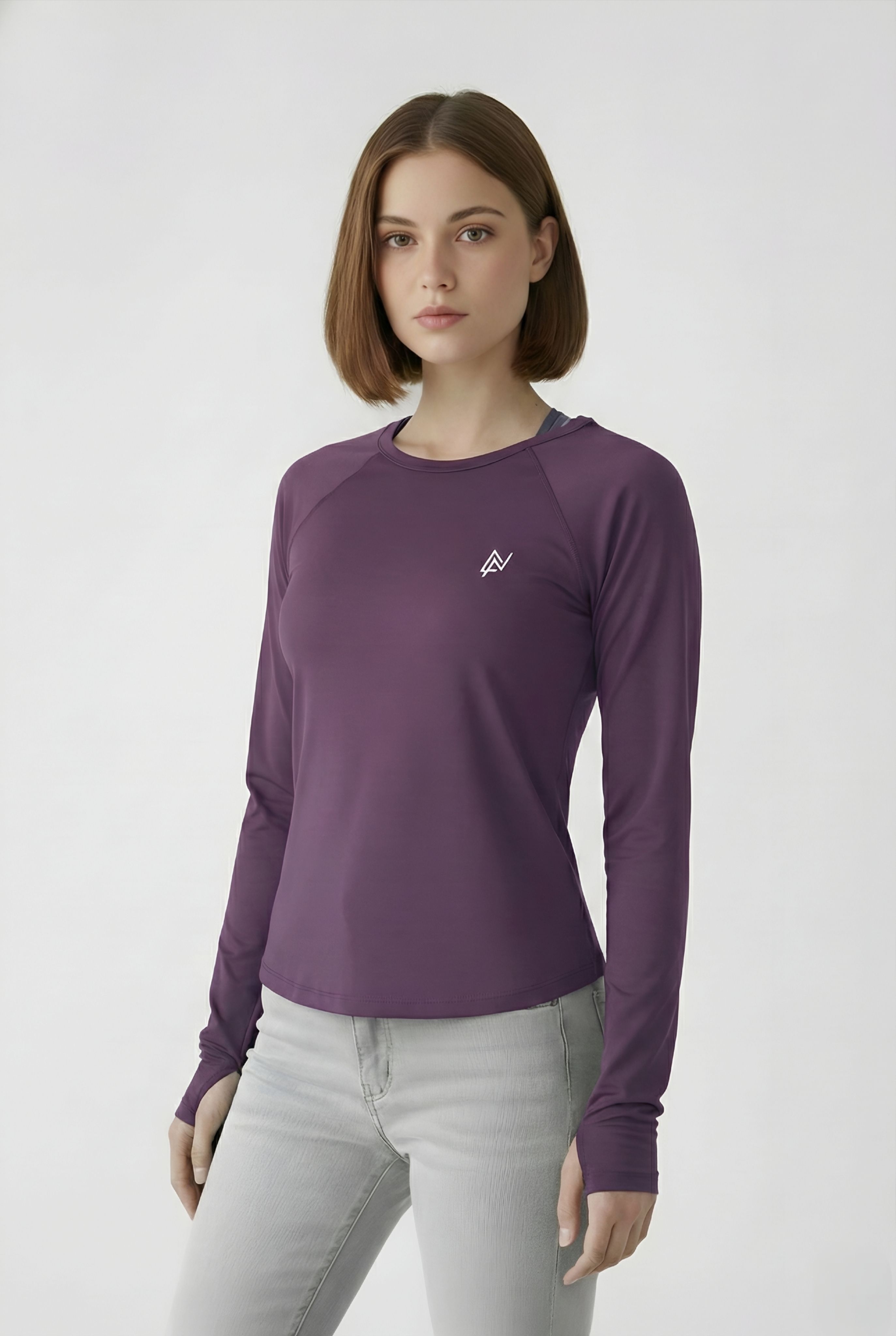 nexsus apparels Women Solid Round Neck Polyester Purple T-Shirt-picture-42
