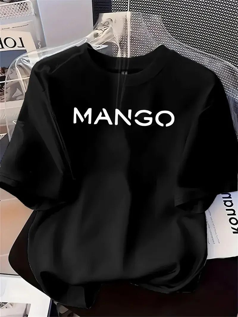 Women Printed Round Neck Cotton Blend Black T-Shirt-image-27