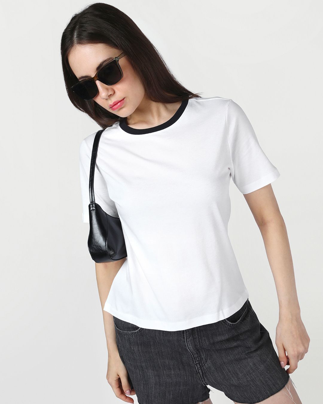 bewakoof Women Solid Round Neck Pure Cotton White T-Shirt-picture-14