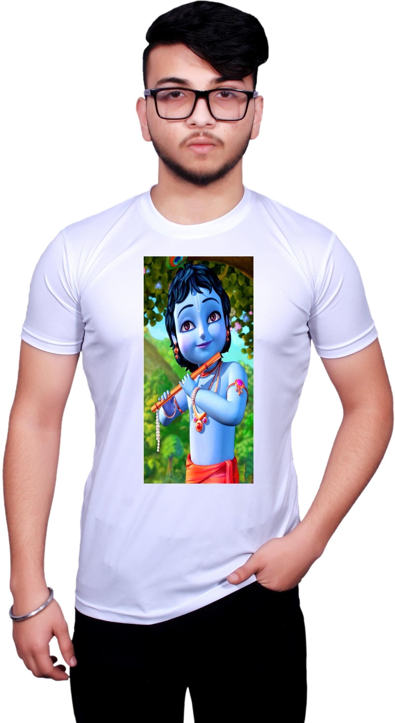 monkash trend Men Printed Round Neck Polyester Multicolor T-Shirt-picture-43