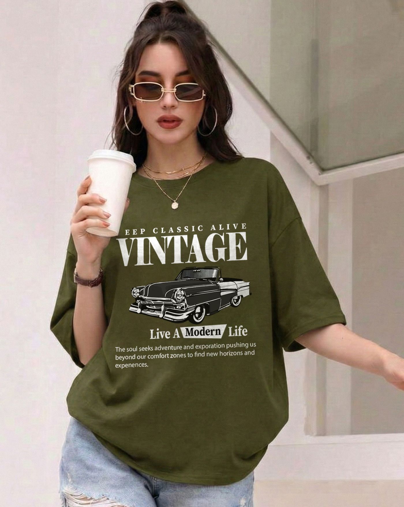 flipkart smartbuy Women Printed Round Neck Cotton Blend Green T-Shirt-picture-14