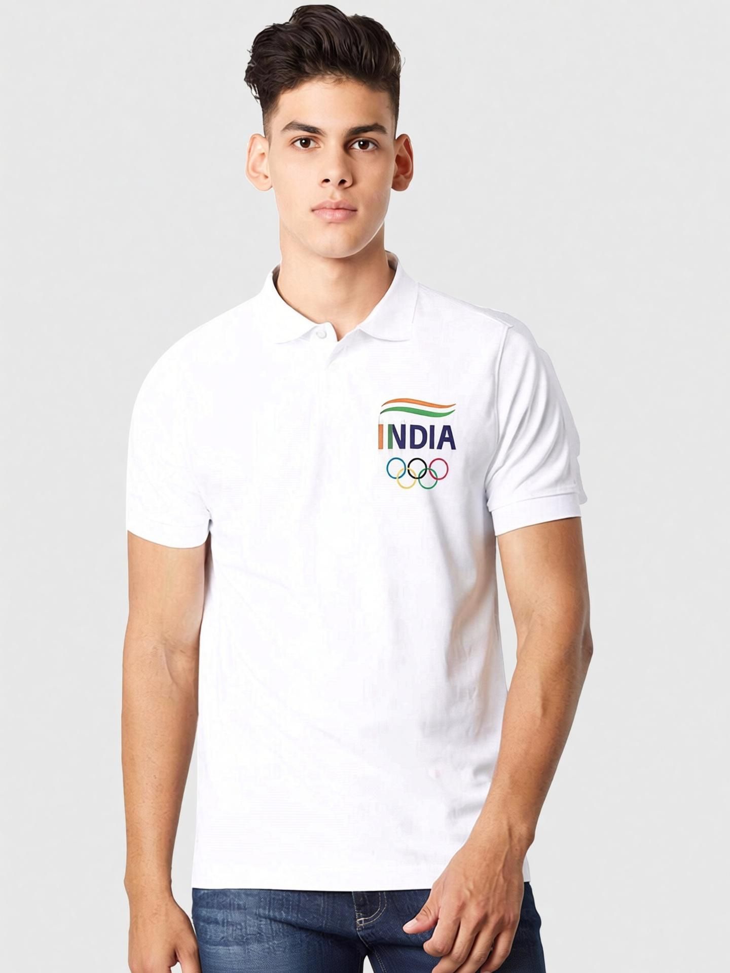 spohub Men Solid Polo Neck Polycotton White T-Shirt-picture-21