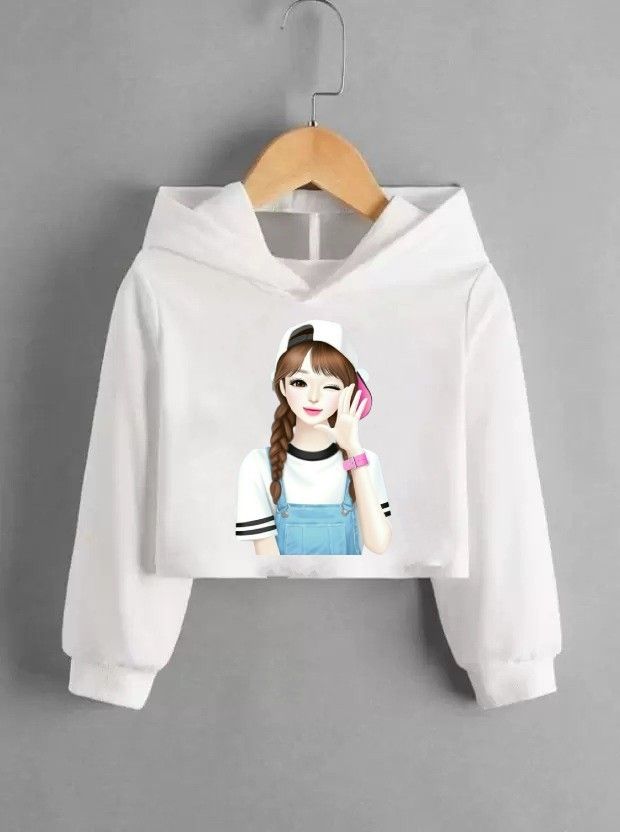 Women Printed Hooded Neck Polyester White T-Shirt-image-43