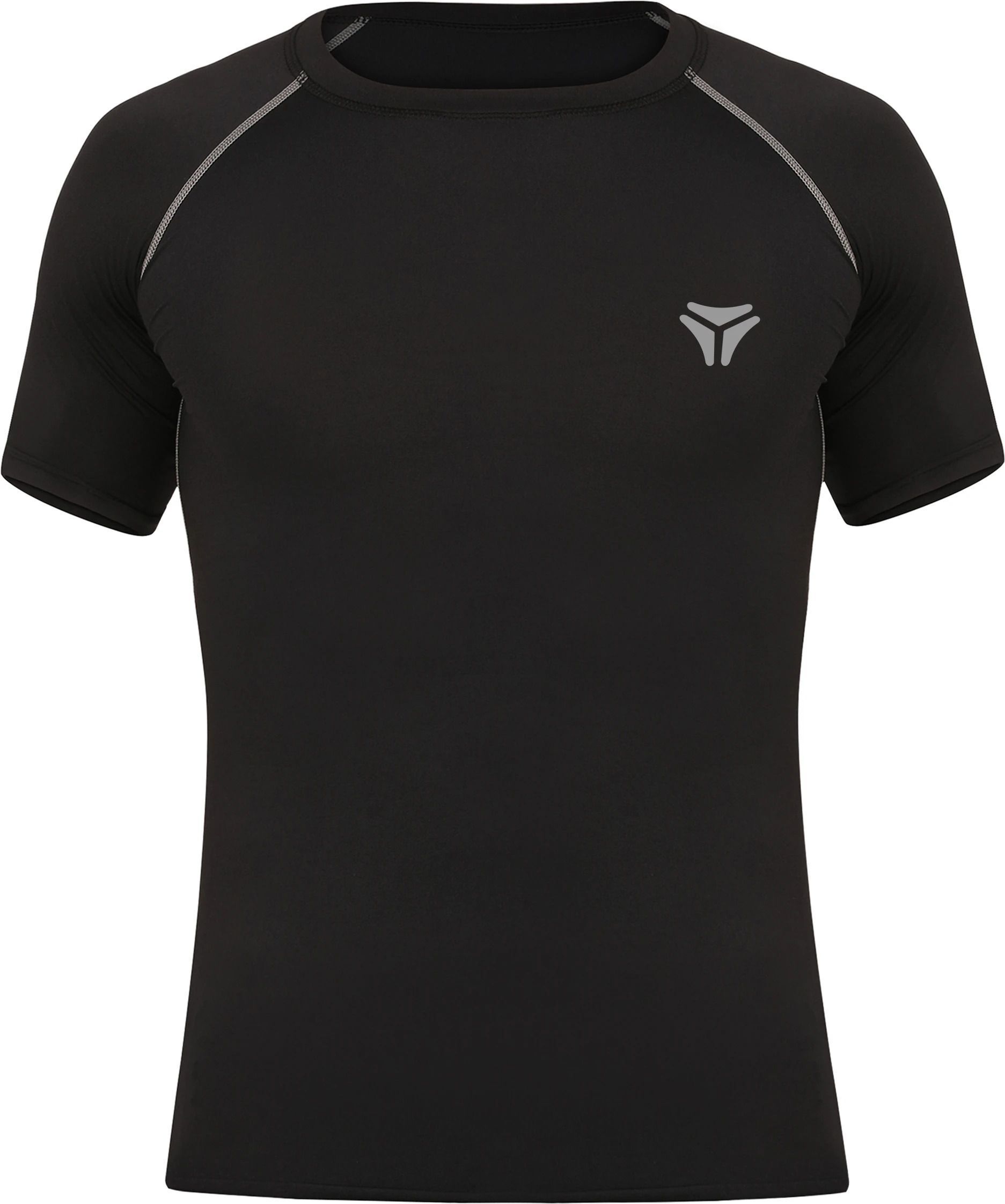 kyk Men Solid Round Neck Nylon Black T-Shirt-picture-22