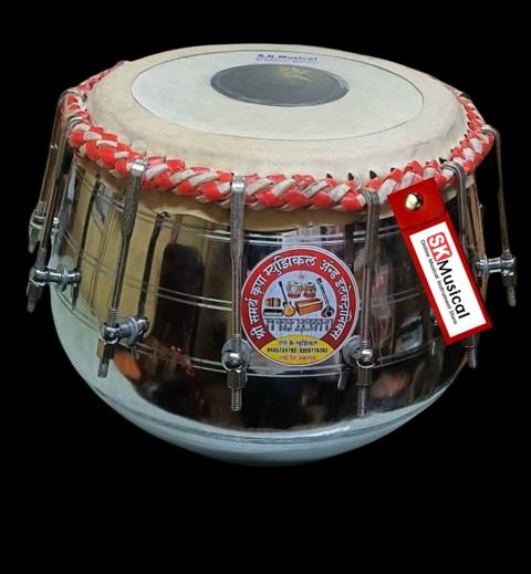 sk musical Professional Dagga Stainless Steel 12 Tuning Keys Tabla-picture-14