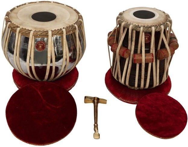 maga mart MM173 Professional Quality Steel Body Tabla Ring Pad +Hammer Free Cover Bag Tabla-picture-0
